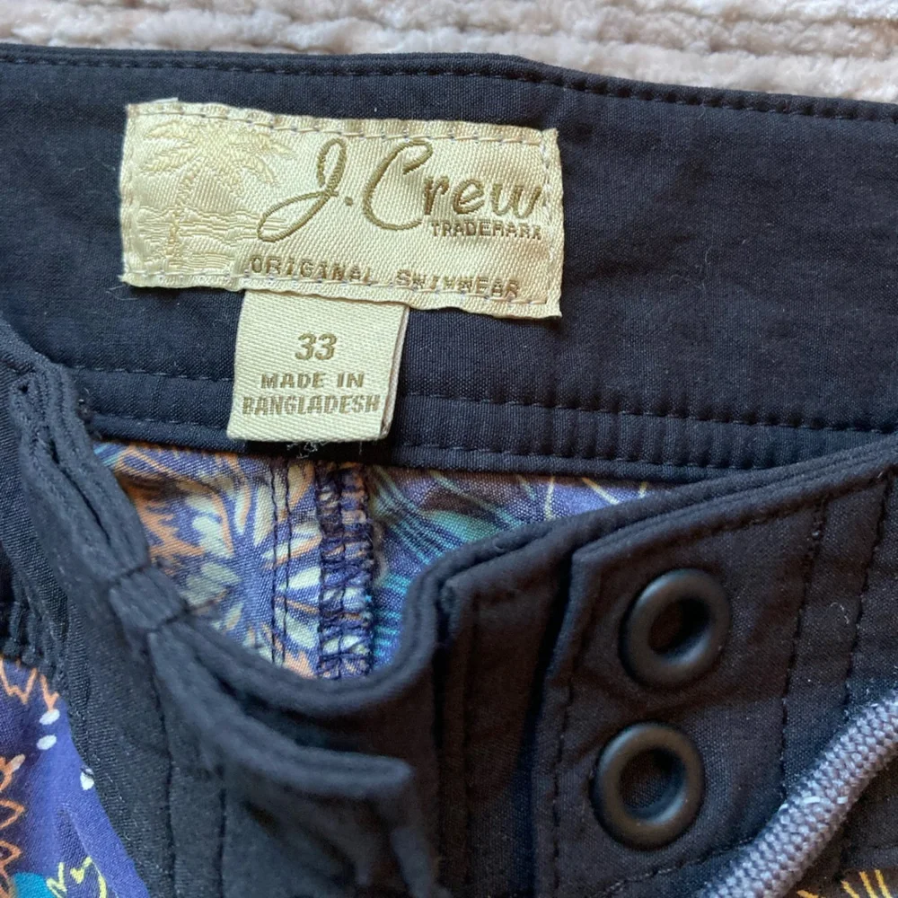 J.Crew Tropical Floral Board Shorts‎ Men’s Medium Blue Swim Trunks